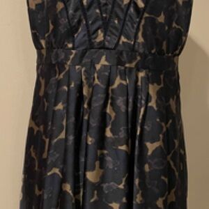 Banana Republic Black and Brown Midi Dress